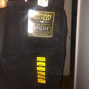 NWT 36x32 black utility jeans
